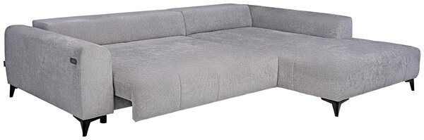 ROHOVÁ SEDAČKA, textil, barvy stříbra Hom`in - Sedací soupravy