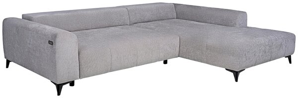 ROHOVÁ SEDAČKA, textil, barvy stříbra Hom`in - Sedací soupravy