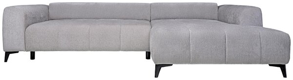ROHOVÁ SEDAČKA, textil, barvy stříbra Hom`in - Sedací soupravy