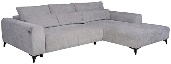 ROHOVÁ SEDAČKA, textil, barvy stříbra Hom`in - Sedací soupravy