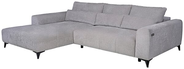 ROHOVÁ SEDAČKA, textil, barvy stříbra Hom`in - Sedací soupravy