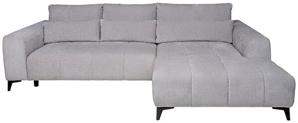 ROHOVÁ SEDAČKA, textil, barvy stříbra Hom`in - Sedací soupravy
