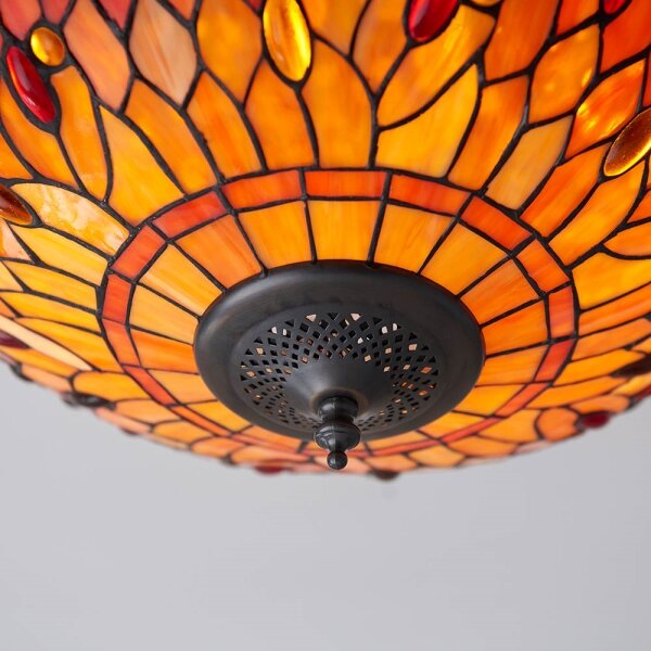 Endon 70721 - Stropní svítidlo Tiffany DRAGONFLY 2xE27/60W/230V pr. 41 cm