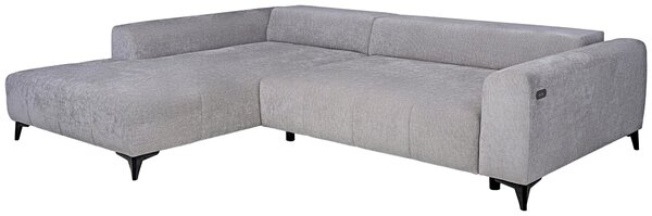 ROHOVÁ SEDAČKA, textil, barvy stříbra Hom`in - Sedací soupravy