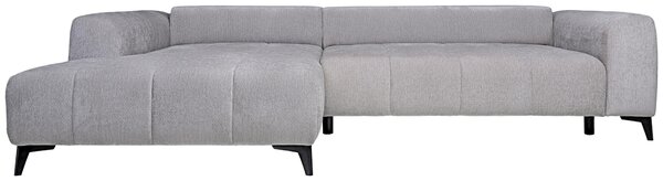 ROHOVÁ SEDAČKA, textil, barvy stříbra Hom`in - Sedací soupravy