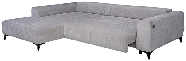 ROHOVÁ SEDAČKA, textil, barvy stříbra Hom`in - Sedací soupravy