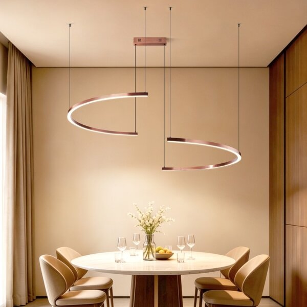 Immax NEO 07328L - LED Stm lustr na lanku FINO 72W/230V 120 cm rose gold Tuya+DO