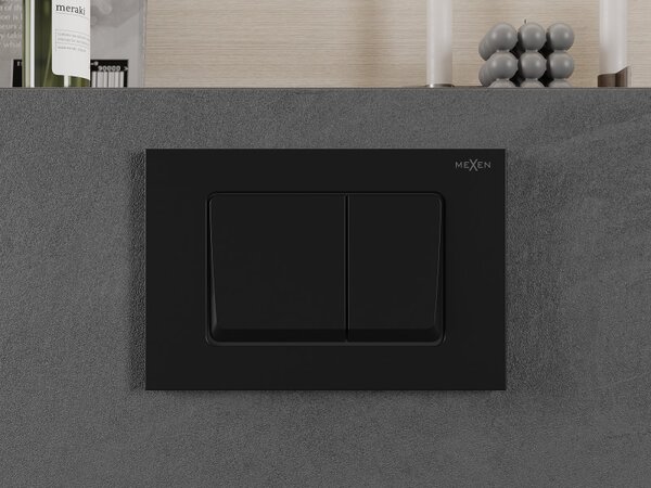 Mexen Fenix ​​Air 10 XS, pneumatické dvojité tlačítko pro splachování, černá matná, 6A1003