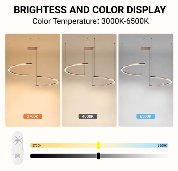 Immax NEO 07328L - LED Stm lustr na lanku FINO 72W/230V 120 cm rose gold Tuya+DO