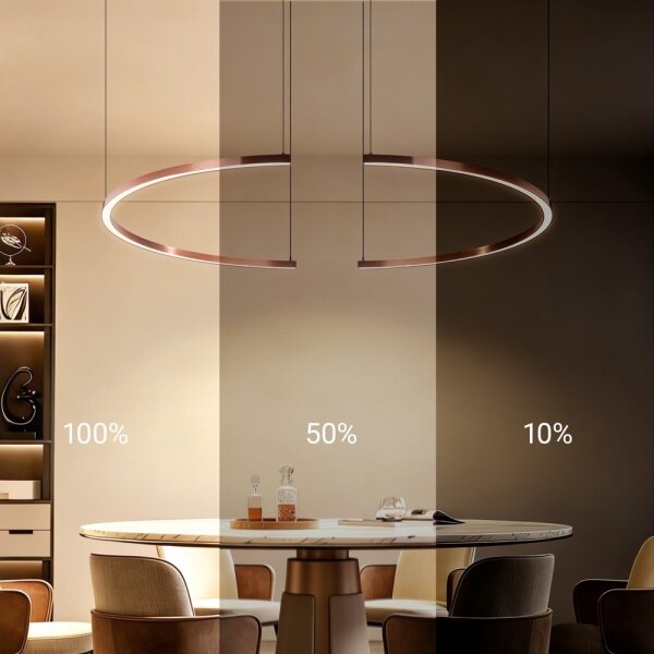 Immax NEO 07328L - LED Stm lustr na lanku FINO 72W/230V 120 cm rose gold Tuya+DO