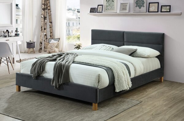Čalouněná postel SARRA 160x200 šedá
