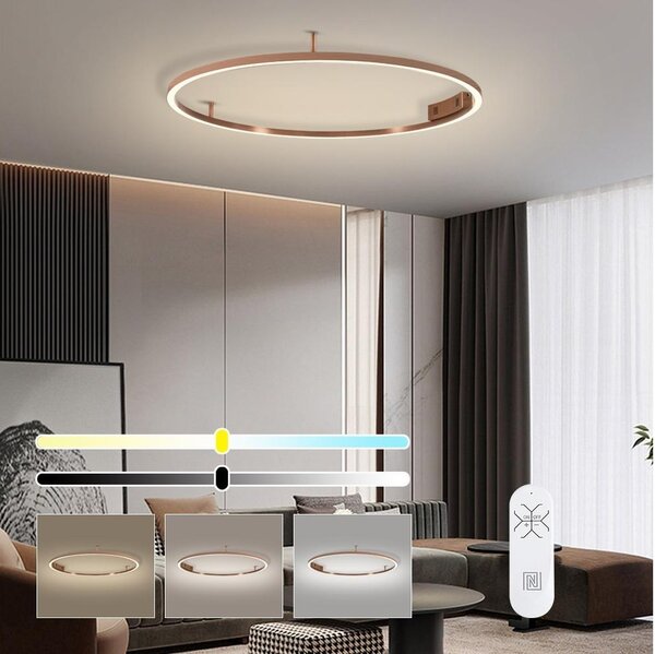 Immax NEO 07326-80C-LED Stm stropní sv FINO LED/55W/230V 80 cm Tuya rose gold+DO