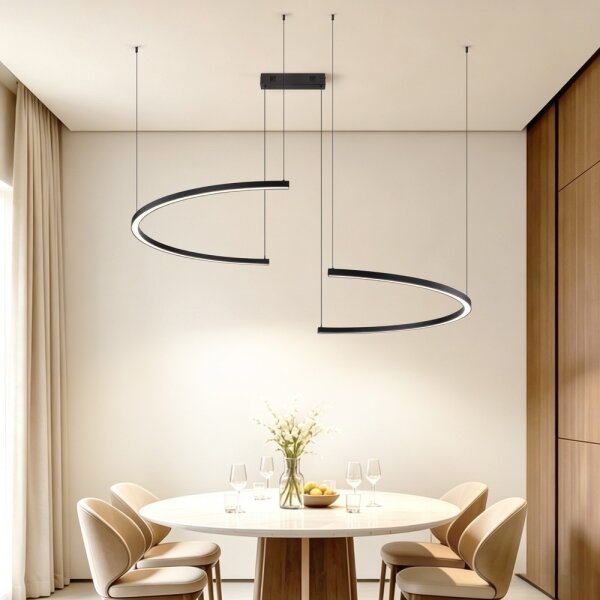 Immax NEO 07329L - LED Stm lustr na lanku FINO 72W/230V 120 cm černá Tuya+DO