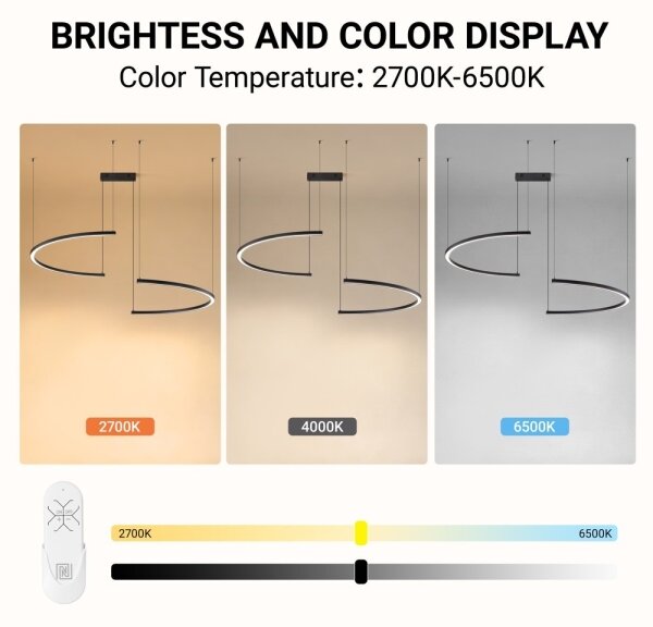 Immax NEO 07329L - LED Stm lustr na lanku FINO 72W/230V 120 cm černá Tuya+DO
