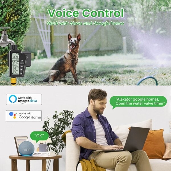 Immax NEO 07556L - Zavlažovací ventil 4xAA IP65 Wi-Fi Tuya