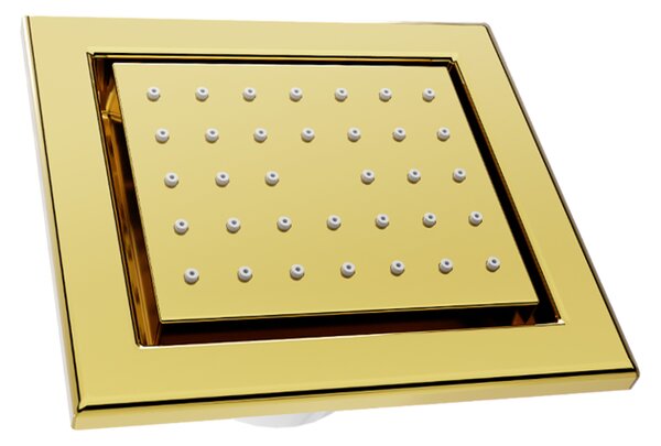 Mexen - podmítková sprchová tryska, čtvercová, 130x120 mm, zlatá, 79365-50