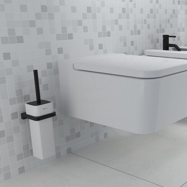 Nimco Maya Černá WC kartáč, WC štětka, keramická nádoba MAC 29094K-90