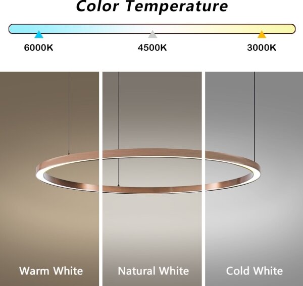 Immax NEO 07327L - LED Stm lustr na lanku FINO 55W/230V 80 cm rose gold Tuya+DO