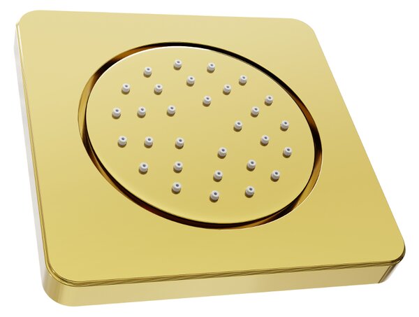 Mexen - podmítková sprchová tryska, čtvercová, 130x130 mm, zlatá, 79366-50