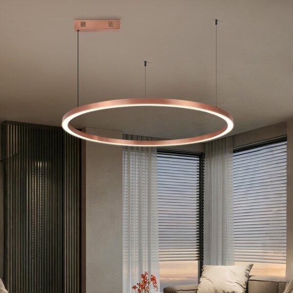 Immax NEO 07327L - LED Stm lustr na lanku FINO 55W/230V 80 cm rose gold Tuya+DO
