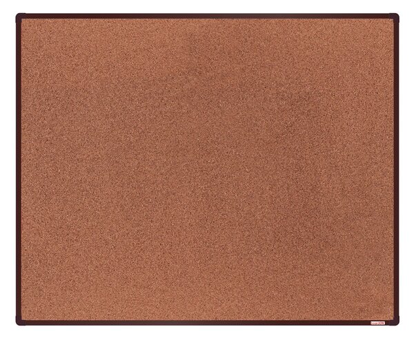 Korková nástěnka boardOK v hliníkovém rámu, 1500 x 1200 mm, hnědý rám