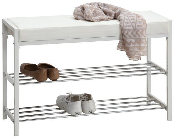 REGÁL NA BOTY, bílá, 80/52/30 cm Carryhome - Regály na boty