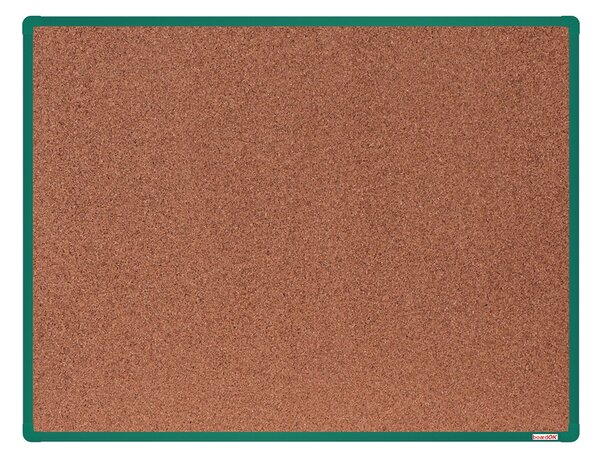 Korková nástěnka boardOK v hliníkovém rámu, 1200 x 900 mm, zelený rám