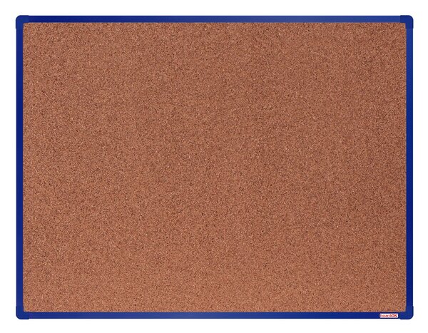 Korková nástěnka boardOK v hliníkovém rámu, 1200 x 900 mm, modrý rám