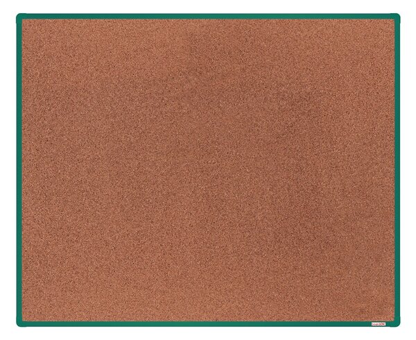 Korková nástěnka boardOK v hliníkovém rámu, 1500 x 1200 mm, zelený rám