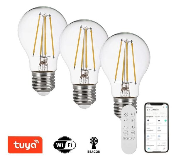 Immax NEO 07806CDO - SADA 3x LED CCT Stmívatelná žárovka E27/3W/230V Wi-Fi+DO
