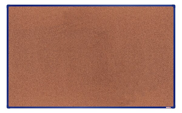 Korková nástěnka boardOK v hliníkovém rámu, 2000 x 1200 mm, modrý rám