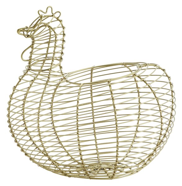 Drátěný košík Hen Antique Brass