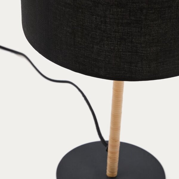 Černá stolní lampa Kave Home Pina