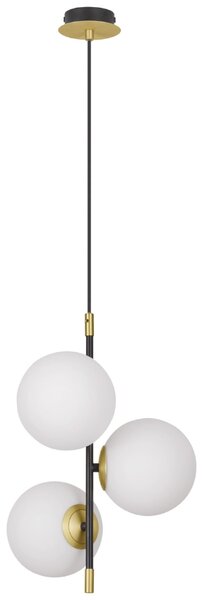 Opálově bílé skleněné závěsné světlo Nova Luce Git 33 cm