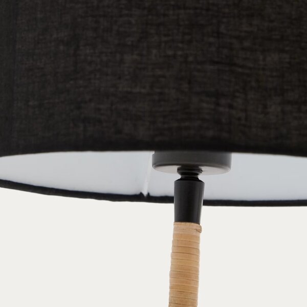 Černá stolní lampa Kave Home Pina
