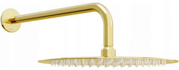 Mexen Slim dešťová sprcha 30 cm s ramínkem, zlatá - 79230211-50