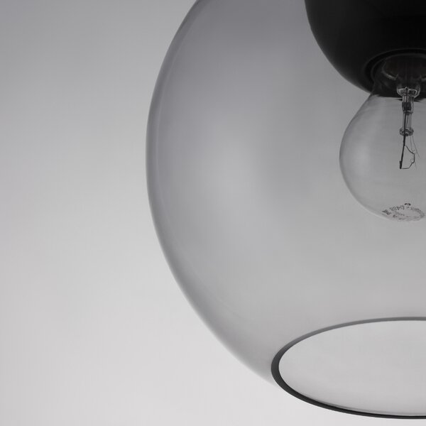 Šedé skleněné závěsné světlo Nova Luce Midori 24 cm
