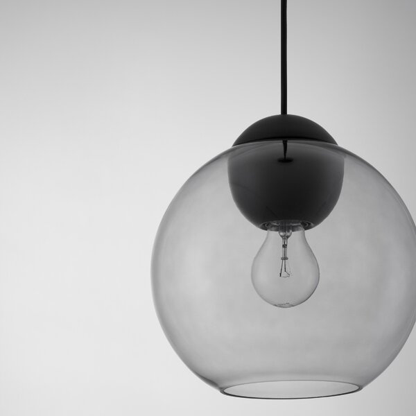 Šedé skleněné závěsné světlo Nova Luce Midori 24 cm
