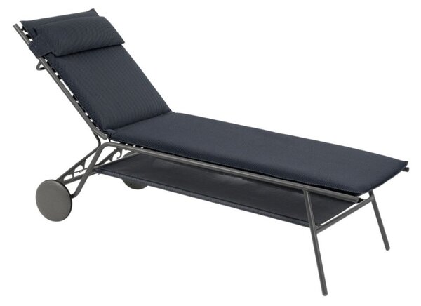 Opalovací lehátko vysoké MIAMI II HAUT BeComfort šedá Dark Grey