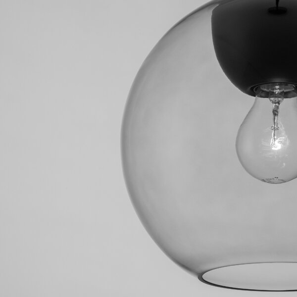 Šedé skleněné závěsné světlo Nova Luce Midori 24 cm