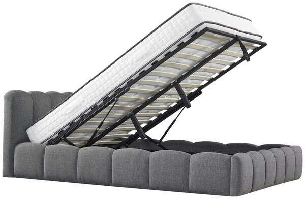 ČALOUNĚNÁ POSTEL, 140/200 cm, šedá Livetastic - Postele s úložným prostorem, Online Only