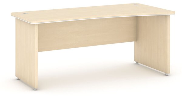 Rohový kancelářský psací stůl ARRISTO LUX, 180x90 cm, pravý, bříza