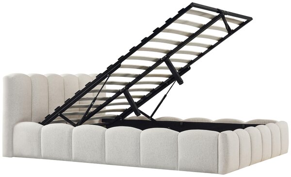 ČALOUNĚNÁ POSTEL, 140/200 cm, krémová Livetastic - Postele s úložným prostorem, Online Only