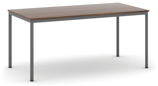 Jídelní stůl, 160x80 cm, tmavě šedá podnož, ořech