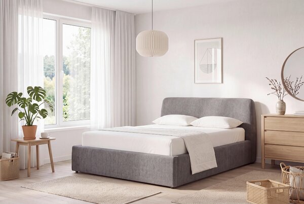 ČALOUNĚNÁ POSTEL, 140/200 cm, šedá Livetastic - Postele s úložným prostorem, Online Only