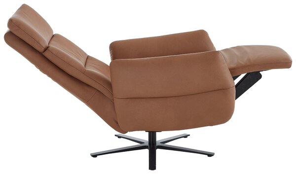 RELAXAČNÍ KŘESLO, kůže, barvy lískového ořechu Dieter Knoll - Relaxační křesla