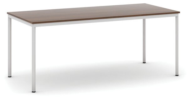 Jídelní stůl, 180x80 cm, šedá podnož, ořech