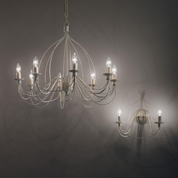 Nástěnné svítidlo Ideal Lux Corte AP2 028460 2x40W E14 - starožitná bílá