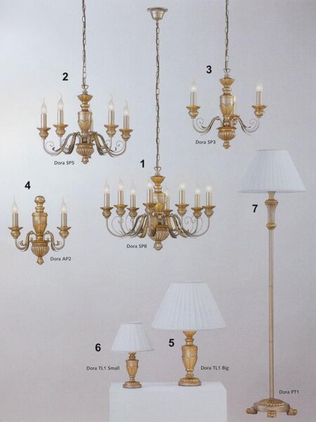 Nástěnné svítidlo Ideal lux Dora AP2 020846 2x40W E14 - rustikální monumentální serie