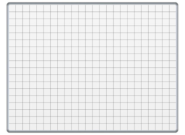 Bílá keramická popisovací tabule s potiskem ekoTAB, 1200 x 1000 mm, čtverce/rastr